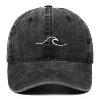 Banguotas siuvinėtas beisbolo kepuraitė, vienspalvė plauta retro kepurė, vyriška ir moteriška hip-hop stiliaus apsaugos nuo saulės kepurė, kelionėms Adjustable juoda