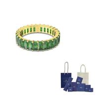 Previous Season Matrix crystal-embellished ring 60-Original Brand Box And Bag (Color Random) žalia