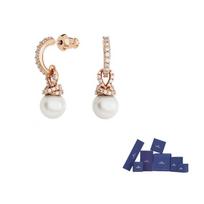 Swarovski Rose Plated Earrings Womens Rose Gold F-Original brand box rožinio aukso spalvos
