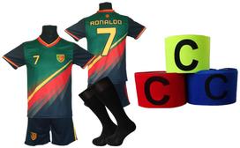 Ronaldo Portugal Football Kit For Kids + Socks + Headband - Size 152