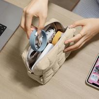 Tomtoc Digital Accessory Storage Bag for Men And Women, Portable Travel Multi-Functional Organizer for Computer Cables, Chargers And Other Electronics