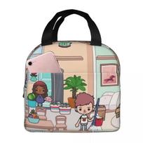 Toca Life Box Toca Boca Cute Game Insulated Lunch Bag for Kid School Cooler Thermal Food Box Tote Portable Lunch Boxes Container One Size