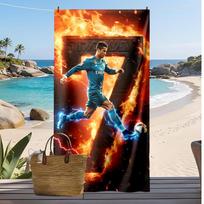 Cristiano Ronaldo Printed Beach Towel Quick Dry Soft TowelPortable Large Rectangular Beach Blanket for Travel Swimming Pool 70cmx140cm(27x55inch)