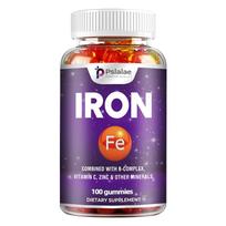 Iron gummies, containing vitamin C and zinc, a nutritional supplement, suitable for both men and women. 100*1