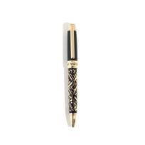 Lingmo Luxury Black Gold Ballpoint Pen Customized Logo Twist Open Ball Pen OEM juoda