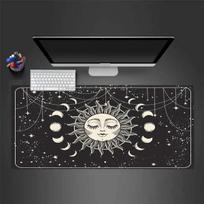 Mysterious Sun and Moon Phases Mousepad Desk Pad Large Gaming Mouse Pad Gamer Ofice Mat Mouse Pad Light Gaming Room Desk Mat Unisex 30cmx60cm(11.8x23.6inch)