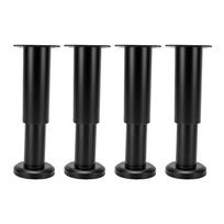 4pcs Furniture Legs Metal 120 to 180mm Adjustable Furniture Support Legs for Sofa Bed Chair Cabinet Black