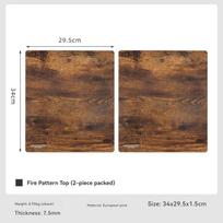 T-2351 Burnt-Finish Tabletop Foldable & Extendable Multi-Purpose Table Board  Classic Vintage-Style Wooden Tabletop