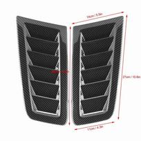 2PCS Universal Mount Hood Air Vent Grille for Focus RS MK2 Style Engine Hood Modification