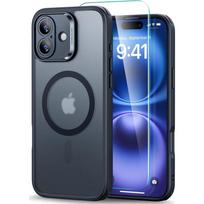 Etui obudowa case do iphone 16 plecki magsafe ochronne szkło matowy czarny