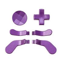 Replacement Thumb Sticks D-Pad for Xbox One Elite Series 2 Controller Trigger Button 6 in 1 Metal Paddles Button violetinė