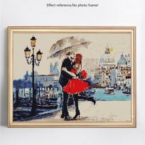 Deimantinė tapyba su apvaliais akmenimis Portretas Deimantinis siuvinėjimas Viso ekrano deimantas 20X30 gray