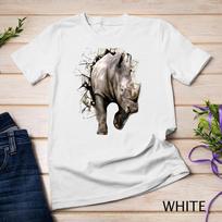 3D Rhino T-Shirt - African Safari Animal Rhinoceros Tee Unisex T-shirt M