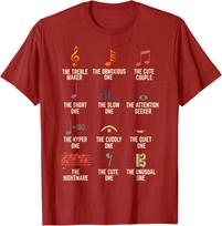 Musical Notes Symbol Definition Humor Musician Graphic Tee Soft Breathable Cotton Casual Round Neck T-Shirt S