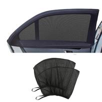 4pcs Universal Car Sunshades - Black UV-Protective Mesh Net For Front & Rear Side , Breathable Privacy Curtains For Vehicle Shading And Sun One Size