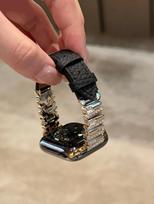 Superior Bling Leather loop For Apple Watch band women Series Ultra 11/10/9/8/7 40mm 41mm 42mm 44mm 45mm 46mm Strap 38mm40mm41mm