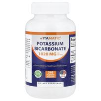 Vitamatic, Potassium Bicarbonate, 240 Veggie Capsules (510mg per capsule)
