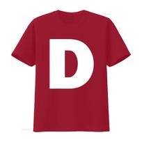 Letter D Capital Alphabet Monogram Initial T Shirt vintage Washed Stylish Casual Soft streetwear Slightly Breathable S
