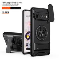 Slide Camera Cover Compatible for Google Pixel 6 Pro Case With Built-in Ring Stand and Folding Stand for Google Pixel 6 Pro juoda