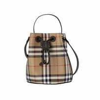 Burberry Vintažinis languotas raišteliu pintas krepšys Smėlio spalvos oda Laisvalaikio 81004881 Shopping Bag Set(Basic Set+Shopping Bag) black