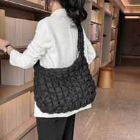 Quilted Puffy Tote Bag For Women Lightweight Shoulder Bag juoda