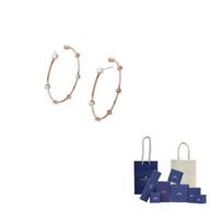 Swarovski Constella Dirbtinio Kristalo Auskarai Moterims M-Original Brand Box And Bag (Color Random) rožinio aukso spalvos