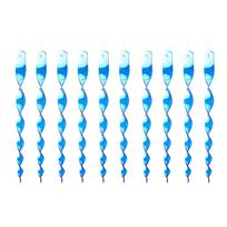 10Pack Rotating Bird Deterrents Spirals Reflective Wind Chime Garden Decors Visual Scare Tool for Patios Backyard Use mėlyna