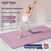 Yottoy neslystantis jogos kilimėlis moterims, profesionalus garso izoliacijos ir smūgių absorbavimo namų treniruočių fitneso kilimėlis, olimpinės violetinės spalvos [JINGDONG išskirtinis]