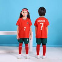 2025 Portugal Home No.7 Children's football jersey set 18