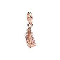 Pandora MOMENTS Light Feather Jewelry Accessories Women's Rose Gold 782578C01 auksas
