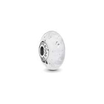 Pandora Daily decorative neckpiece, white bubble glass pendant, same style for men and women, couple style, silver 791617CZ sidabras