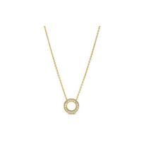 Pandora Logo Pavé Pave Clavicle Chain Alloy Necklace Women's 367436C01 auksas