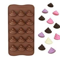 3D mielas kaku emocijiukas šūdo formos šokoladinis saldainis želė tortas silikoninė forma kepimo įrankiai LS brown