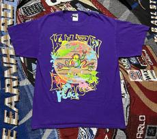 Peace Frogs Shirt Gildan Y2K Purple Large Hippie Tie Dye Art S