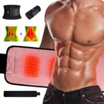 Electric Sauna Korset Pemanas Self Heating Waist Lumbar Belt Battery Heated Waist Trimmer Belt Girdle Thermal Wrap Waist Trainer One Size