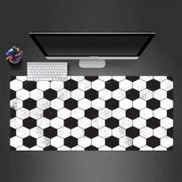Black and White Hexagonal Splicing Print Mousepad Desk Pad Large Gaming Mouse Pad Gamer Ofice Mat Mouse Pad Light Gaming Room Desk Mat Unisex 30cmx60cm(11.8x23.6inch)