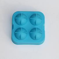 High-quality Whiskey Box Ice Ball Cube Maker Tray For Effortless Ice Creation 4 Molds Blue