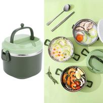 Stainless Steel 304 Insulated Lunch Box Thermal Bento Lunch Box  For Office 1 Layer
