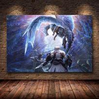 Neįrėmintas MONSTER HUNTER WORLD plakato dekoravimo paveikslas HD ant drobės tapybos meno plakatai ir spaudiniai 21cm×30cm NoFrame
