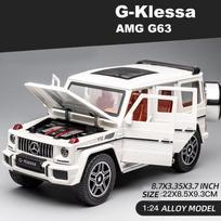 Nauja 1:24 AMG G63 modelio automobilio, cinko lydinio, liejimo modelio, traukiamas atgal žaislinis automobilis su garsu ir šviesa, tinkamas vaikams berniukų dovanų kolekcijos papuošalai rožinė