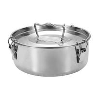 Stainless Steel Flan Mold Pan 304 Stainless Steel with Secure Seal Lock and Lid For Baking Quiche Pie Cake Kitchen Tool S