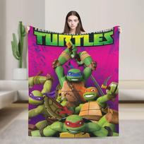 Soft Warm Blankets Camping TMNT Game  Throw Blanket  Flannel Bedspread For Home Decor Graphic Sofa Bed Cover 30x40in