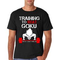Crazy Bros Tee's DBZ Training To Beat Goku Or At Least Krillin Men's T-Shirt (X-Large, Black) S įvairiaspalvis