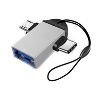 Portable 2-in-1 USB3.0 to TYPE-C OTG Adapter Data Transfer Converter for Mobile Phone sidabras