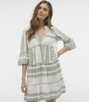 Vero Moda moteriška suknelė 10225127*03, baltas/žalias, XS
