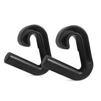 Neutralios rankenos kabliukas Fitneso rankena Neslystanti pasipriešinimo juostos rankena Ergonomiška pratimų rankena štangai, prisitraukimo stangoms black