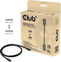 Club3D dokstacija CAC-1570 USB-C į USB-C 1.2m juodas, 80Gbps, 240W, 4K540Hz, 2 x USB4 Type-C® Male