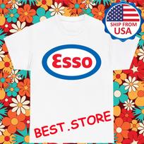 Esso Oil Racing Vintažiniai vyriški balti S-5XL dydžio S