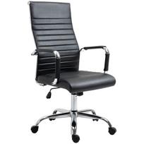 Ergonomiškas biuro kėdė, šefas, pasvyrimo funkcija, reguliuojamas aukštis, odinis, juodas