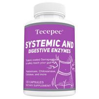 Systemic and Digestive Enzymes Formula - Enteric Coated Serrapeptase with Nattokinase & Chitosanase for Gut Health & Digestive Support 120PCS